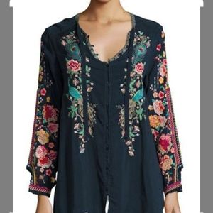 Johnny was silk tunic XL